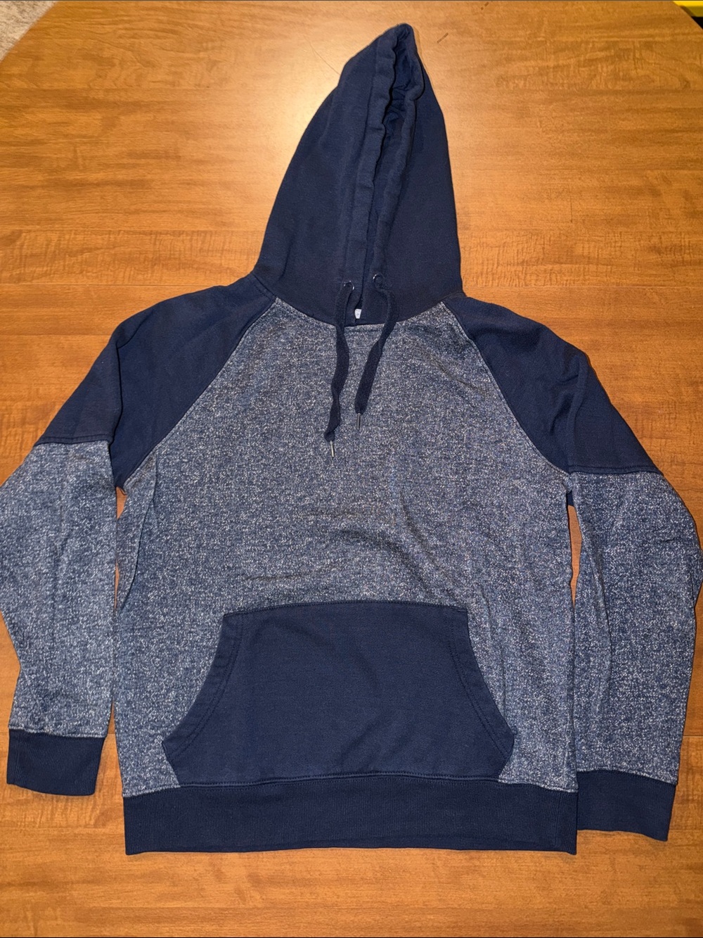Carbon Two-Tone Navy and Heather Pullover Hoodie